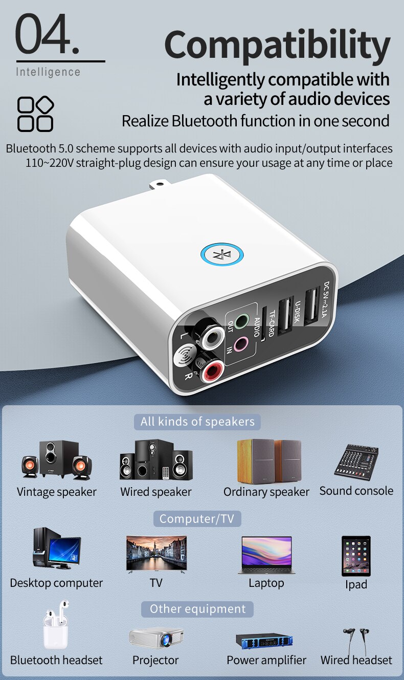Hàng Chính Hãng - Bộ Thu Phát Bluetooth K16-JA Bluetooth 5.0 Phạm Vi Kết Nối 15m Chế Độ Chuyển Đổi Linh Hoạt Đa Dạng Nguồn Phát Blueooth TF USB AV 3.5mm Remote Sạc USB Kép 5V/2.1A Tự Động Kết Nối Giải Mã HD Hỗ Trợ Thẻ Nhớ Lên Tới 128Gb - ROGTZ