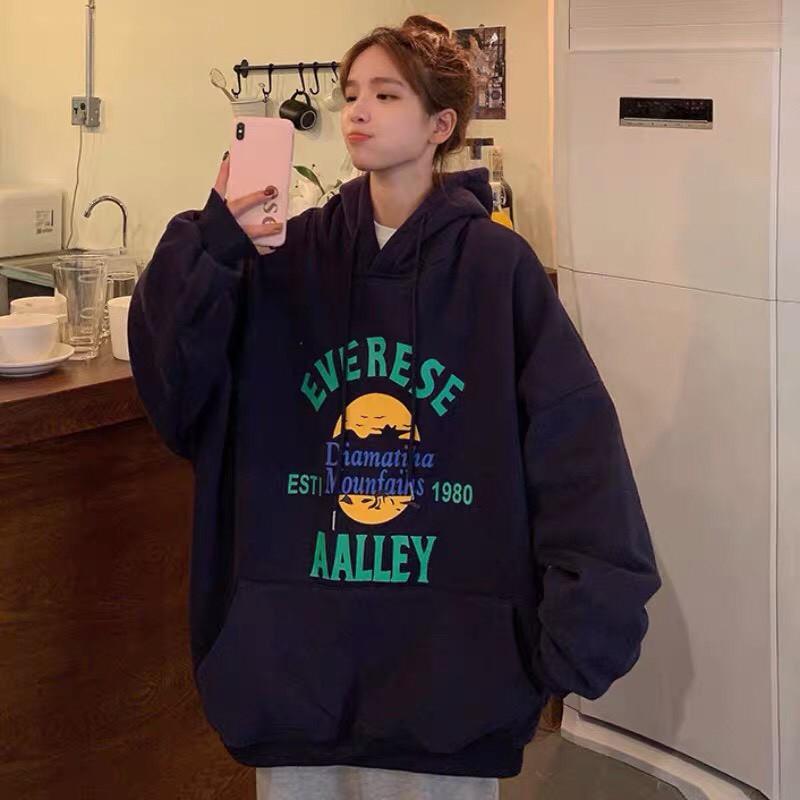 Áo Khoác Hoodie Alley chất nỉ bông mịn đẹp - Form rộng Unisex Nam Nữ Couple Ulzzang, Áo nỉ HOODIE áo nỉ bông cotton unisex nam nữ form rộng oversize chất liệu Cotton