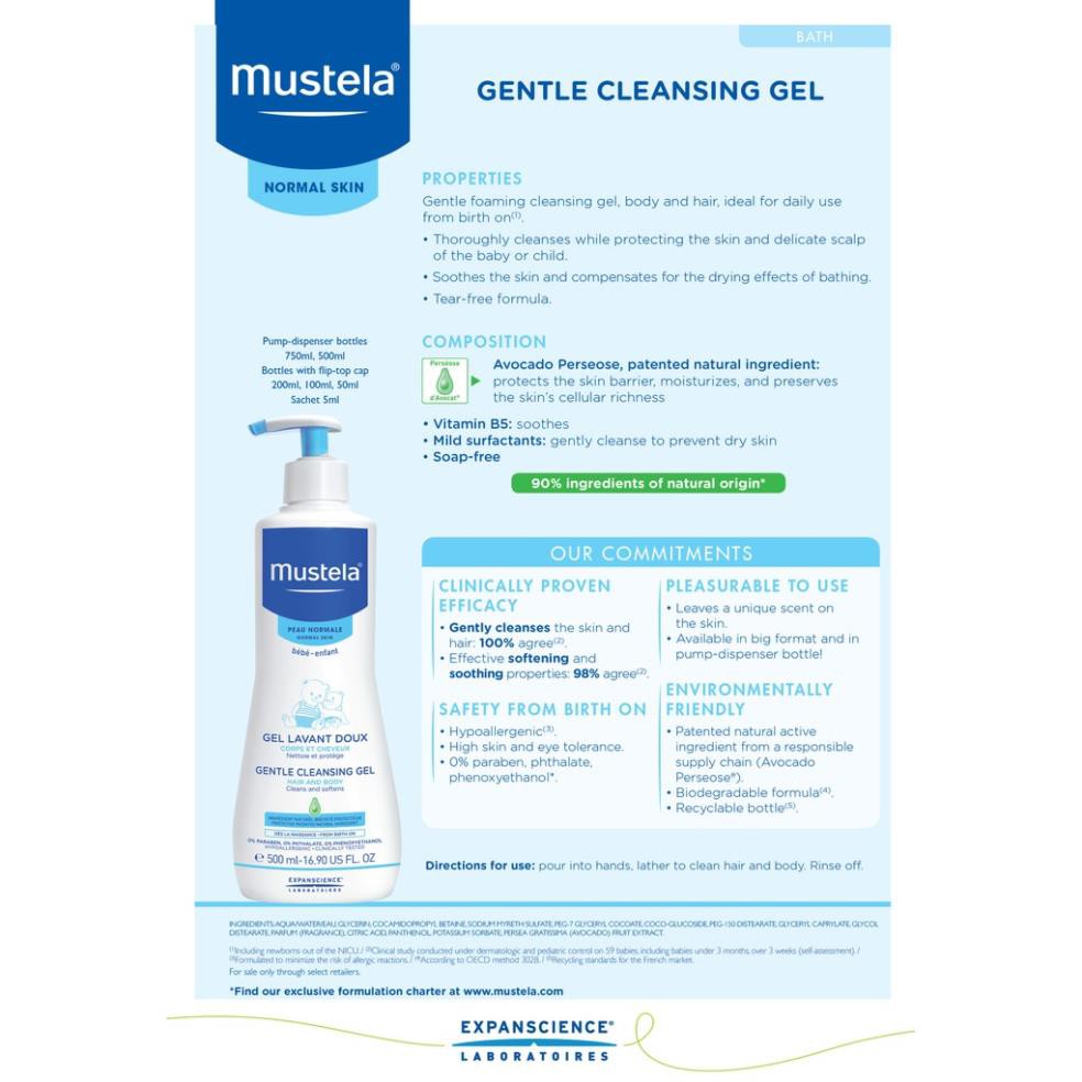 Mustela Gel tắm gội Gentle Cleansing Gel 200ML