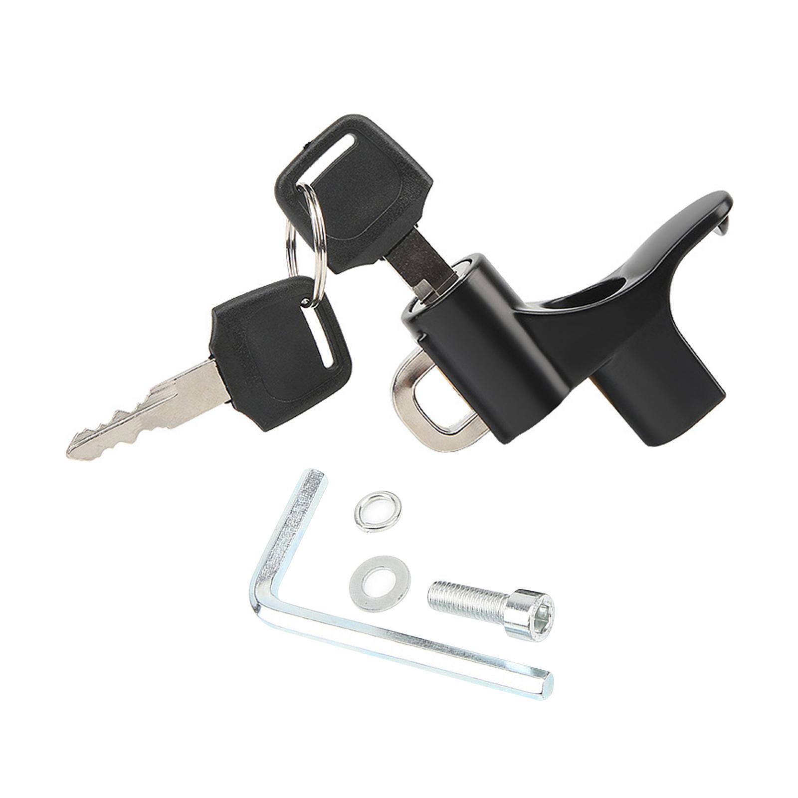 Black Motorcycle  Lock Easy to Install Anti Lose for Street Bike