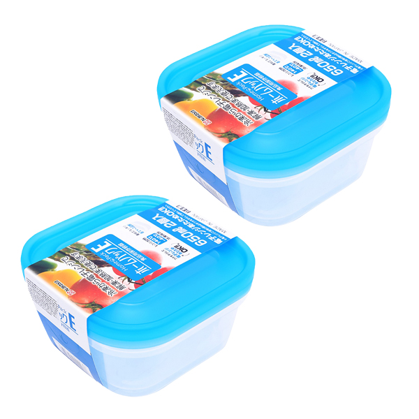 Combo hộp nhựa 650ml màu xanh