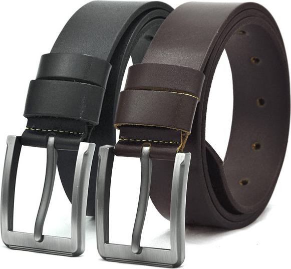 Thắt lưng da bò nam AT Leather Premium PK4 - Nâu