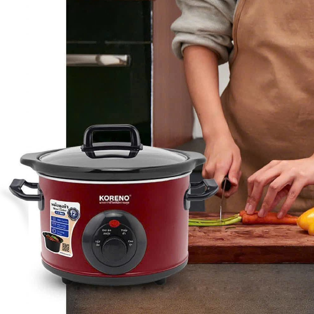Nồi nấu chậm, kho cá, ninh xương Koreno Thái Lan 2.5L KN-825 - hàng chính hãng