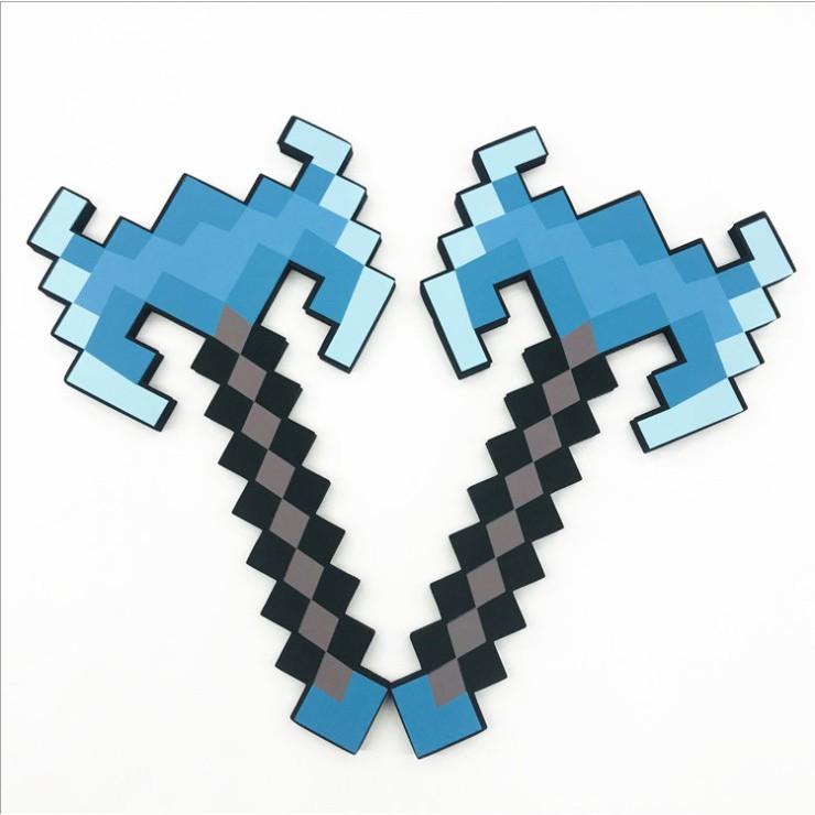 Combo kiếm cúp riu Minecraft kim cương