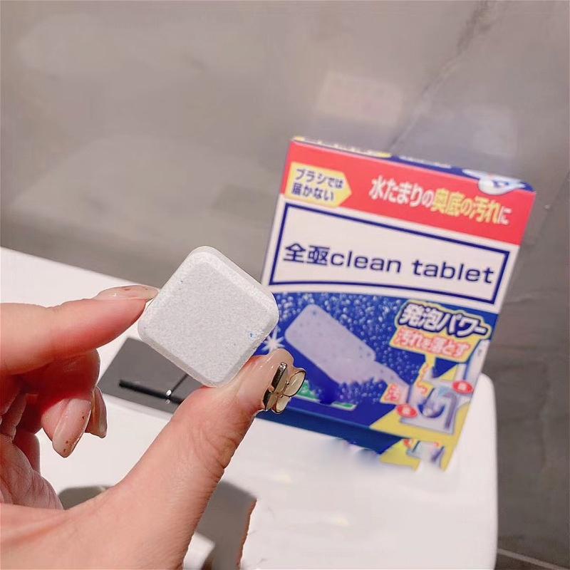 Hộp 12 viên sủi bọt thả bồn cầu khử mùi khử trùng hiệu quả Clean Tablet Nhật Bản 180g