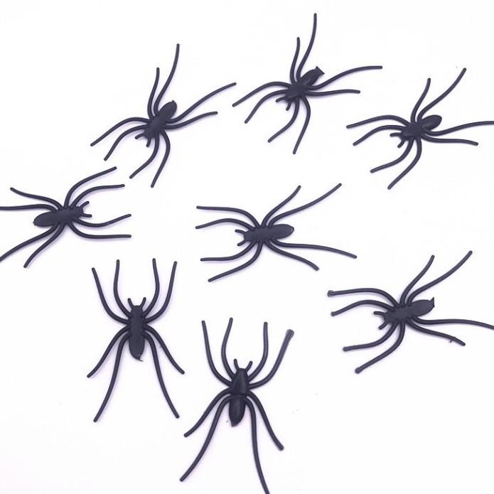 Bộ 5 con nhện mini chân dài nằm nhện giả nhện đồ chơi