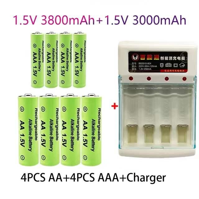 100% Nguyên Bản 1.5V AA3.8Ah + AAA3.0Ah Pin Sạc NI-MH 1.5 V cho Đồng Hồ chuột máy tính đồ chơi + Miễn phí vận chuyển Màu sắc: Vàng