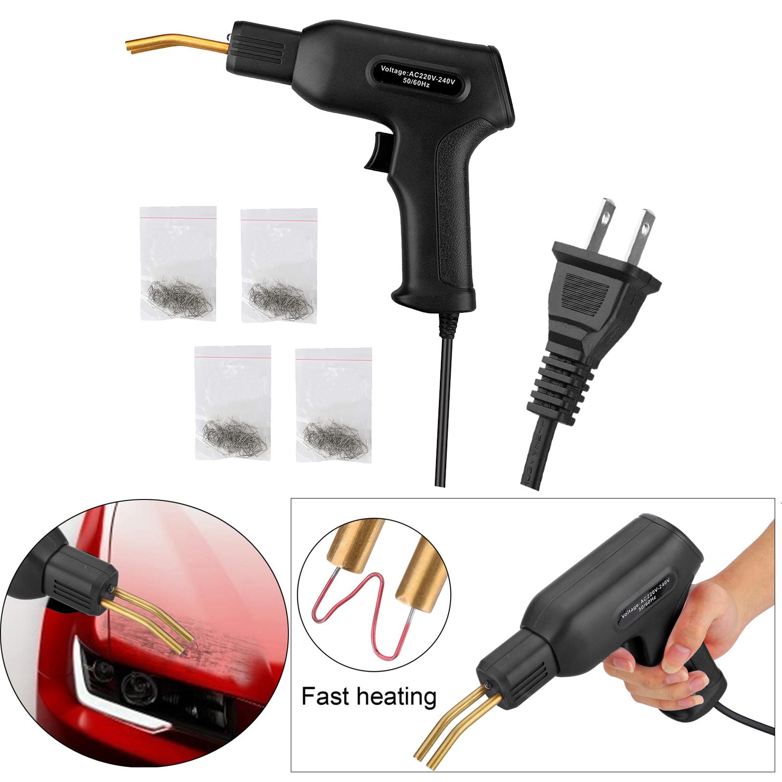 Car Bumper Hot Stapler Welding Machine with Staples Tools 110V Black