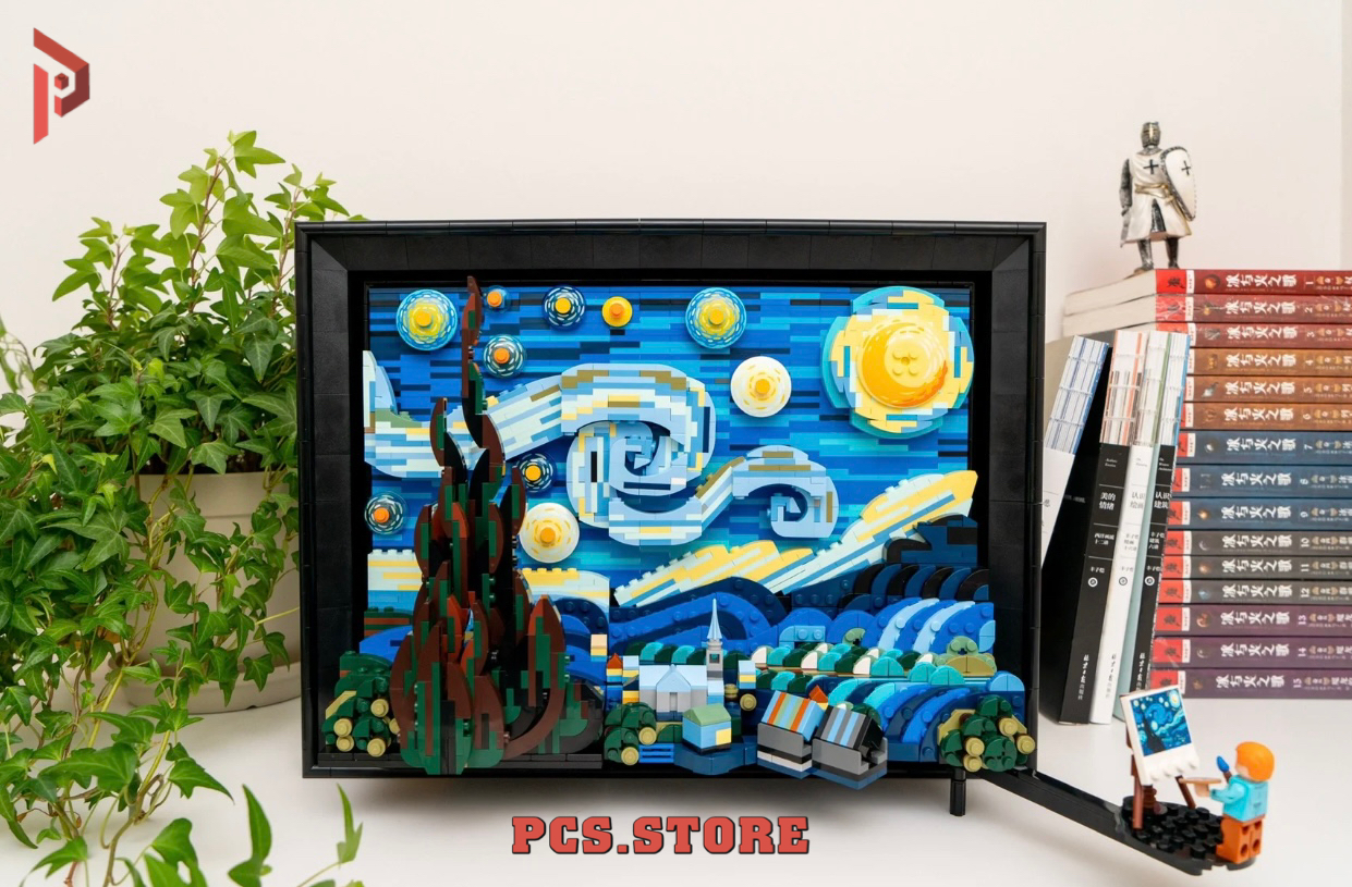 Đồ Chơi Lắp Ráp Mô Hình Tranh Van Goh Starry Night - PCS STORE