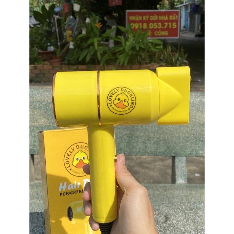 Máy Sấy Tóc Tạo Kiểu Hình Vịt Vàng Cute - Công Suất Lớn 1250W Tặng Kèm Phụ Kiện