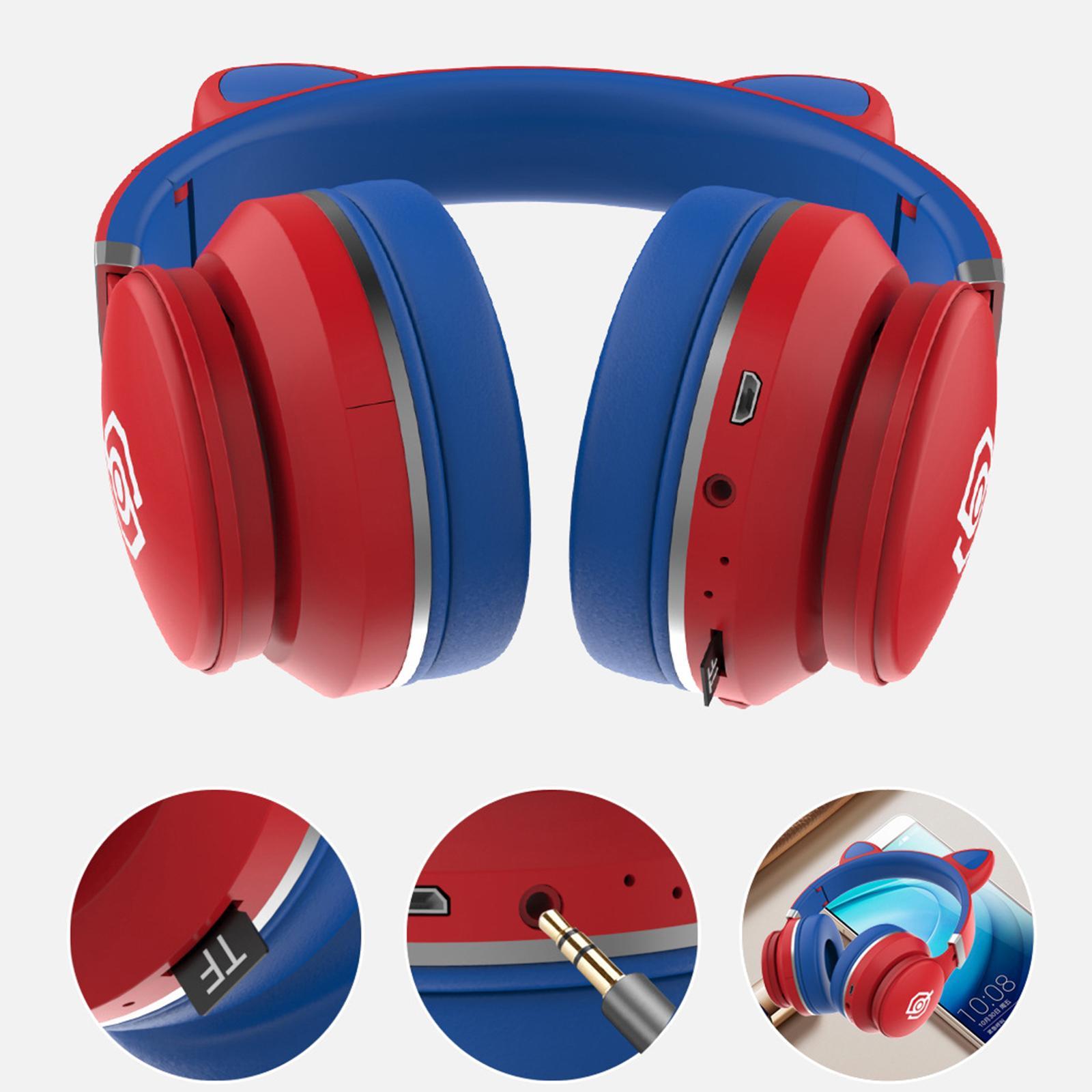 Universal Cat Ear Cartoon Bluetooth Headset Stereo Headphones Mic