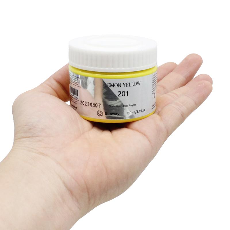 Tuýp Màu Vẽ Acrylic 100 ml - Sunway No.201 - Lemon Yellow