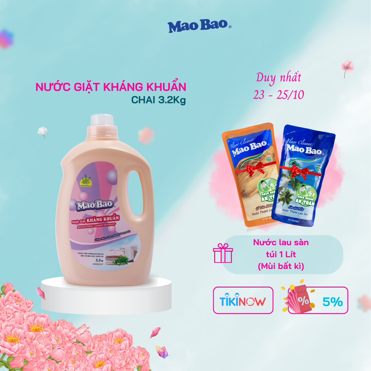 Nước Giặt Kháng Khuẩn Mao Bao 3200g