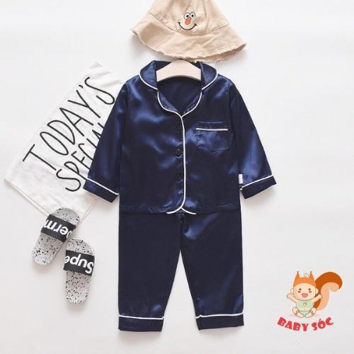 Đồ bộ Pijama cho bé trai bé gái chất lụa Cao Cấp, Đồ ngủ cho bé trai bé gái từ 6-28kg- BABY SÓC