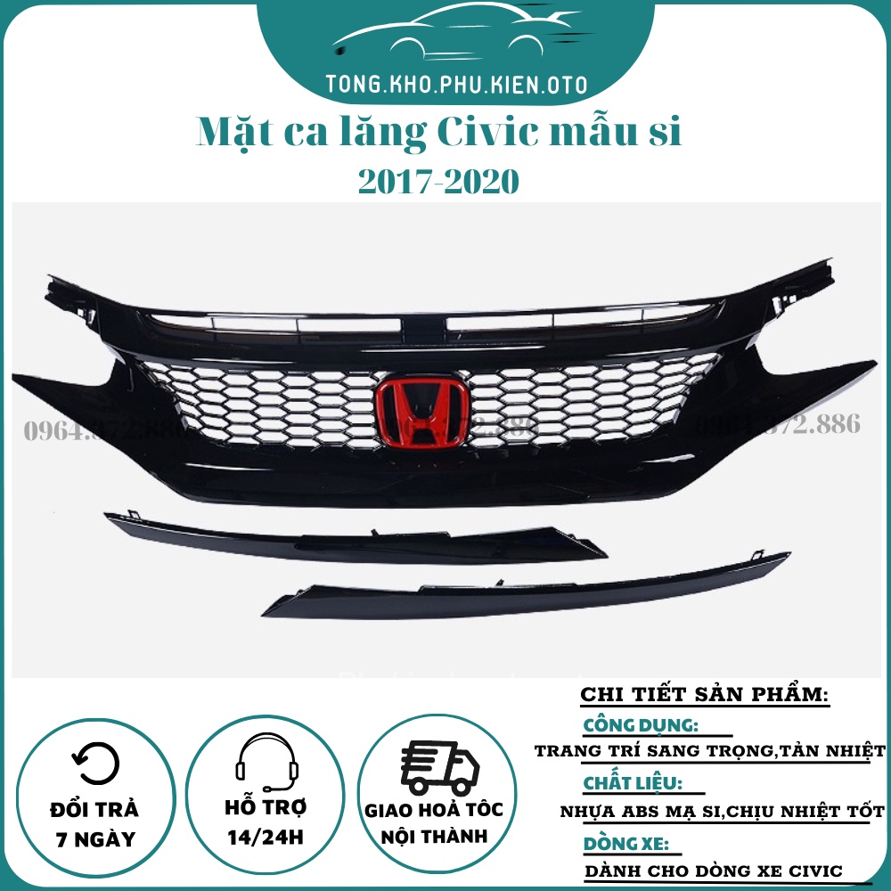 MẶT CA LĂNG HONDA CIVIC 2017-2020 MẪU SI