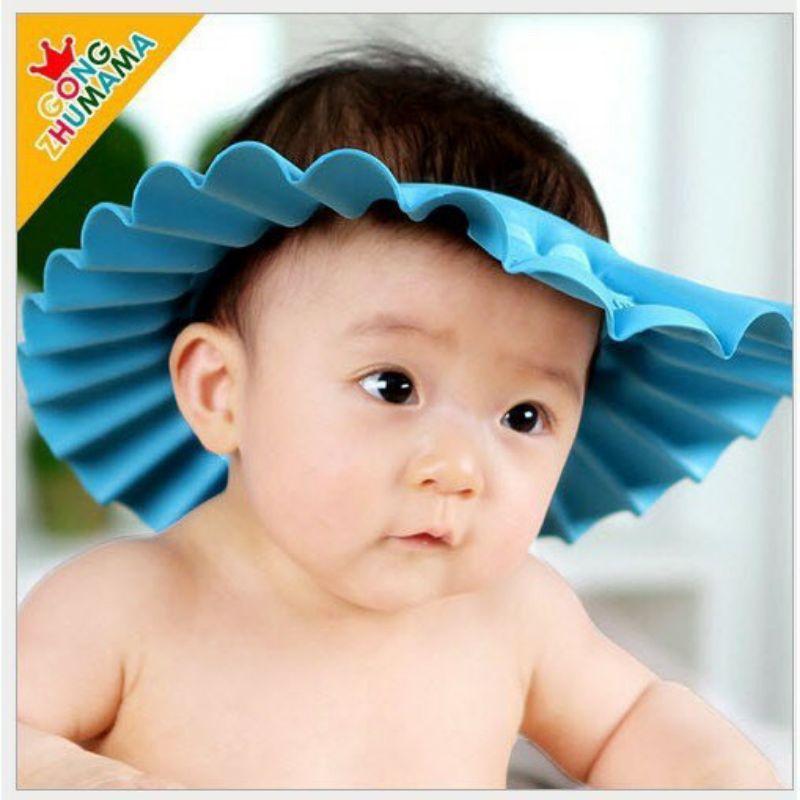 Mũ gội đầu, tắm an toàn cho bé - mũ đội đầu chống nước