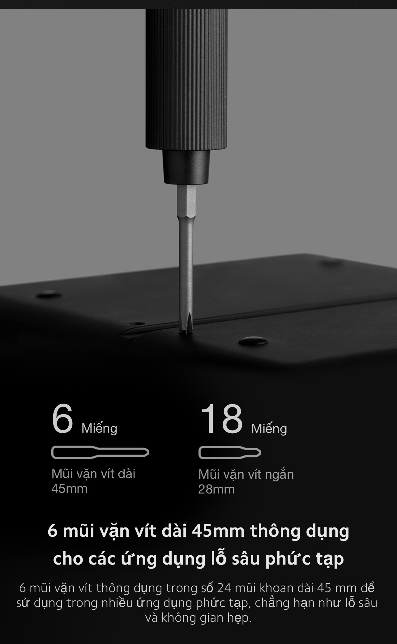 Bộ tô vít điện Xiaomi Electric Precision Screwdrive đa năng cầm tay di động bỏ túi gia đình tiện lợi