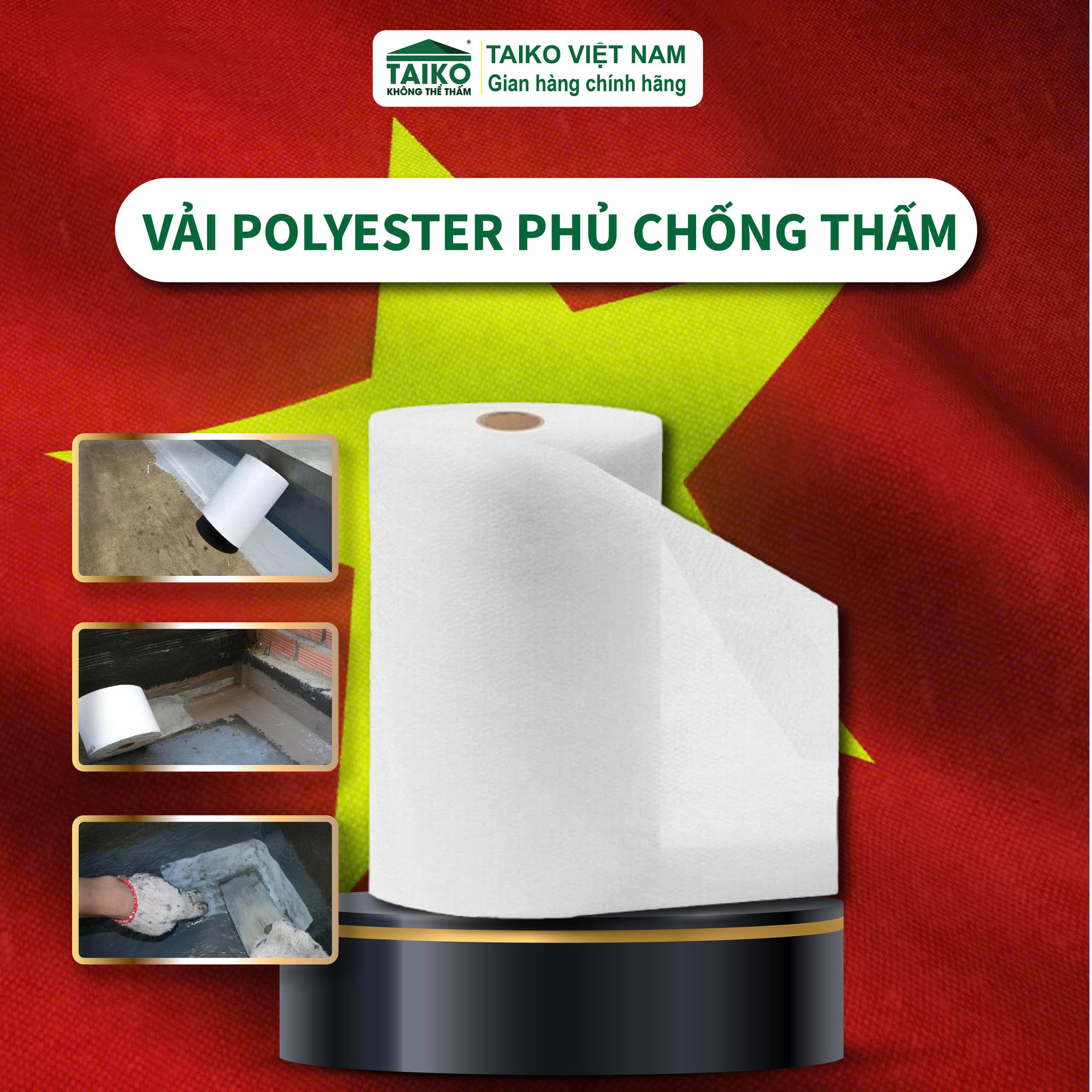 Lưới Polyester Phủ Chống Thấm, Vải Polyester Gia Cố Chống Thấm Mái Nhà Sàn Nhà Khe Nứt Khổ 10 cm
