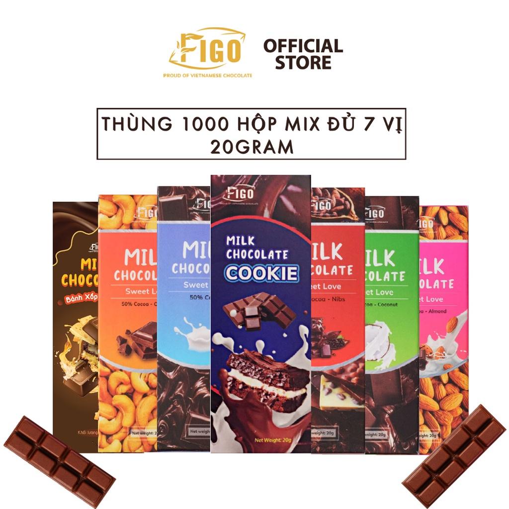 Kẹo socola sữa siêu ngon đủ mix vị FIGO, hạnh nhân, hạt điều, nho, dừa