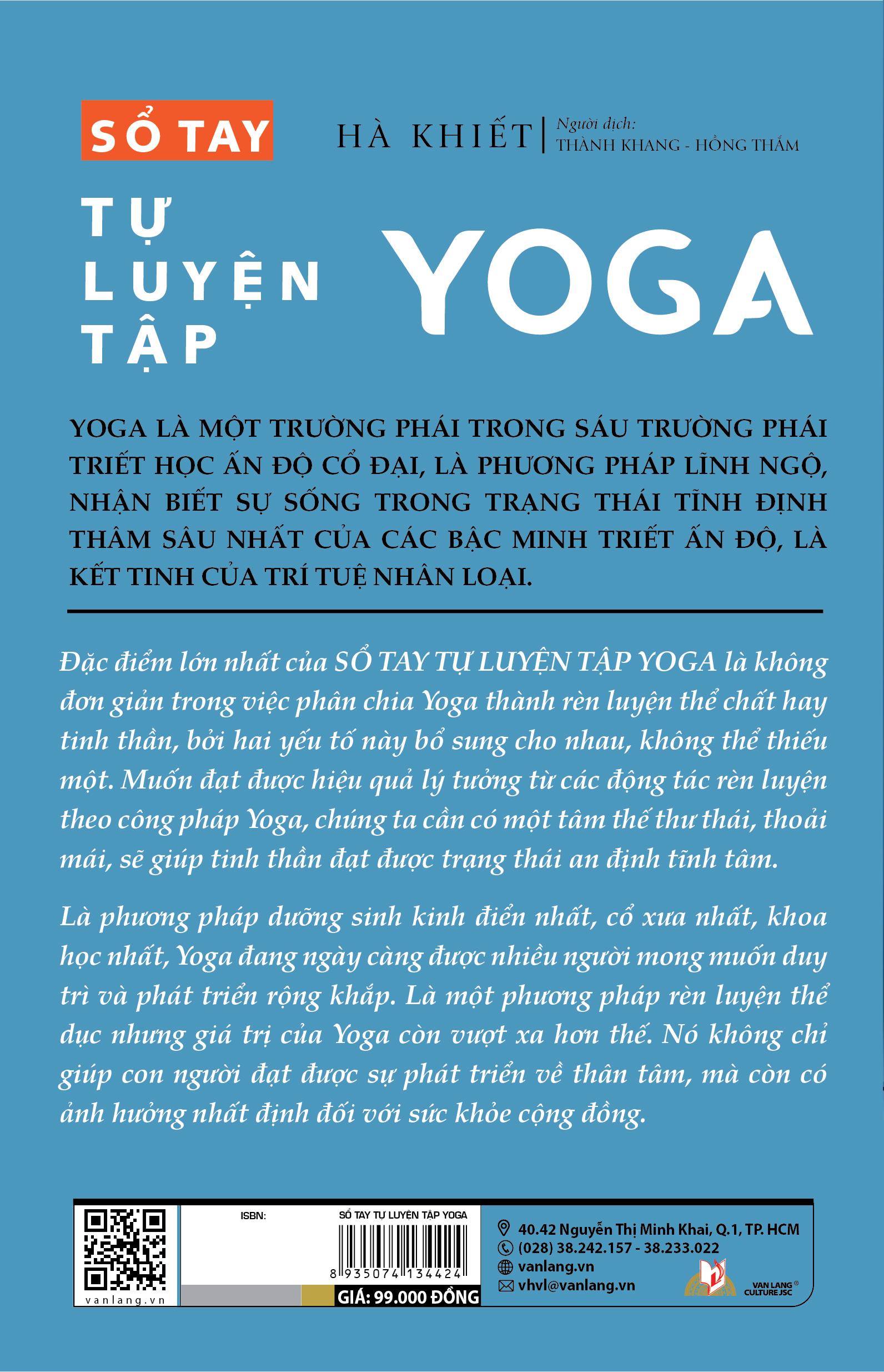Sổ Tay Tự Luyện Tập Yoga - Tác Giả  Hà Khiết (Tái Bản) - Vanlangbooks