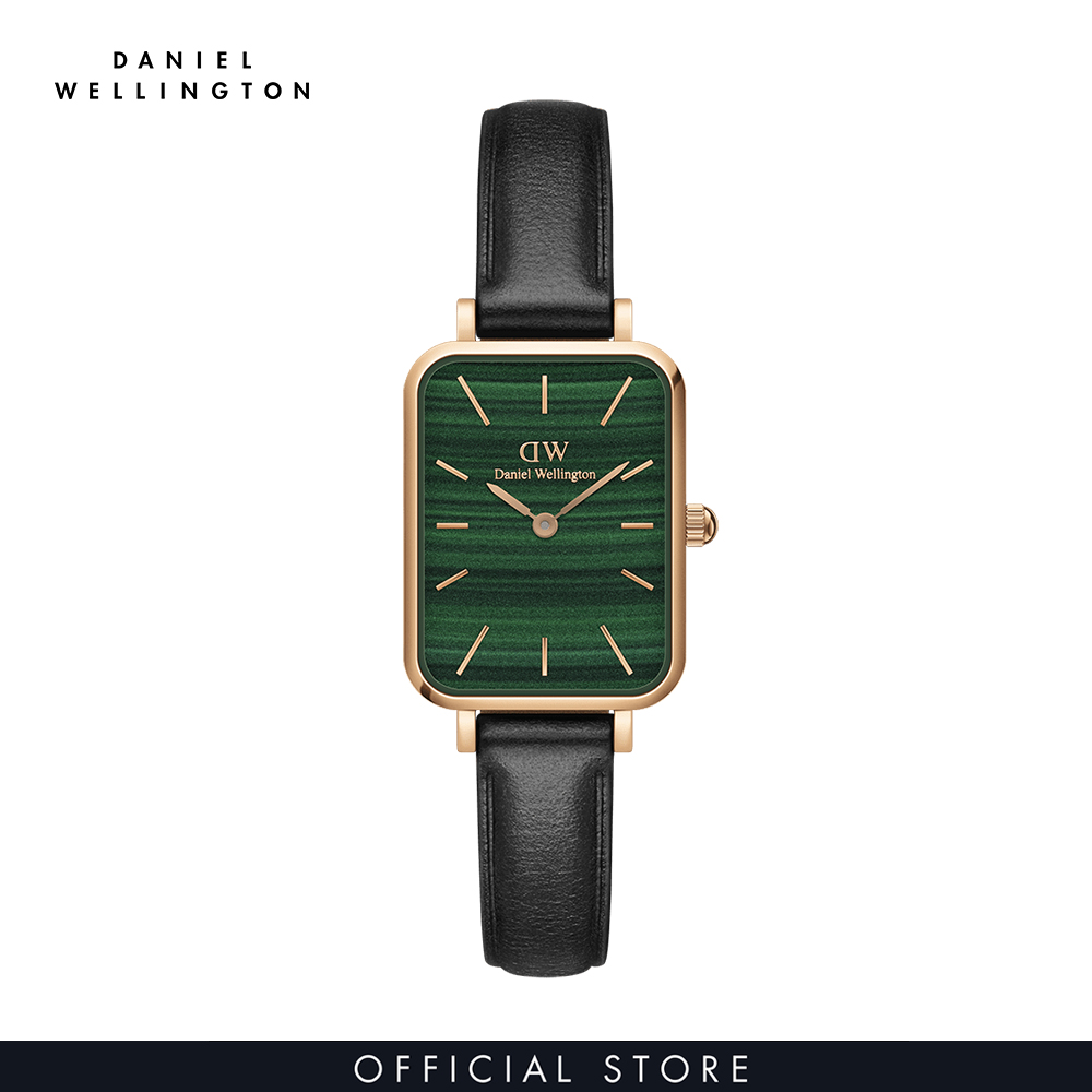 Đồng hồ Nữ Daniel Wellington dây da - Quadro Pressed Sheffield 20x26mm DW00100439