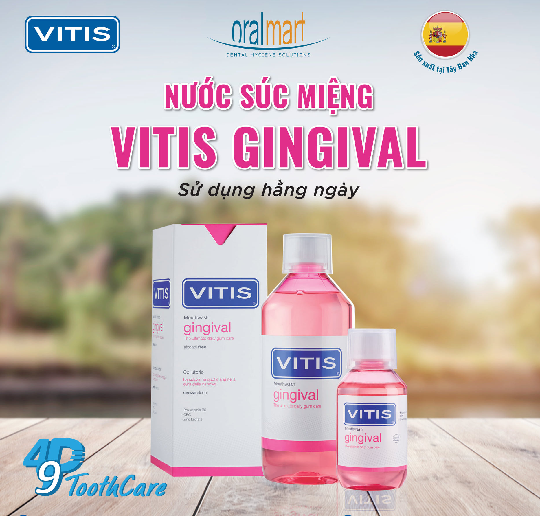 Nước súc miệng dành cho nướu nhạy cảm Vitis Gingival 150ml