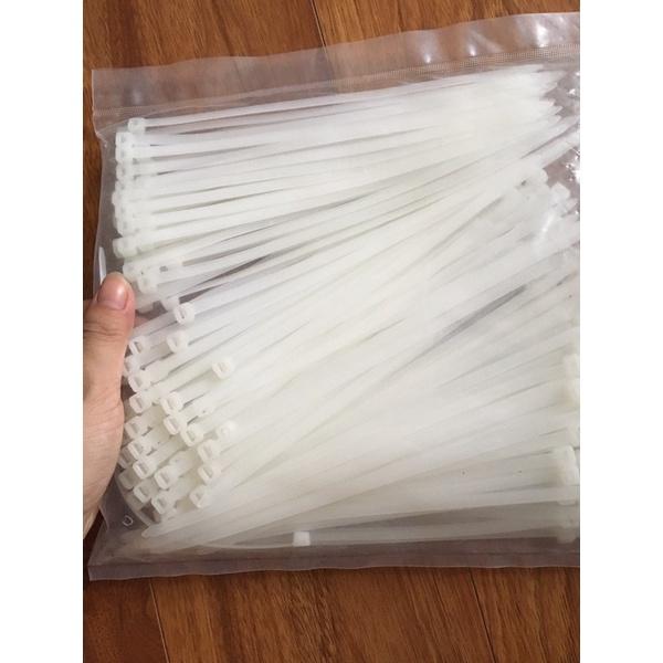 Túi 250 sợi dây rút nhựa, dây thít, Lạt nhựa 20cm  bản to dày