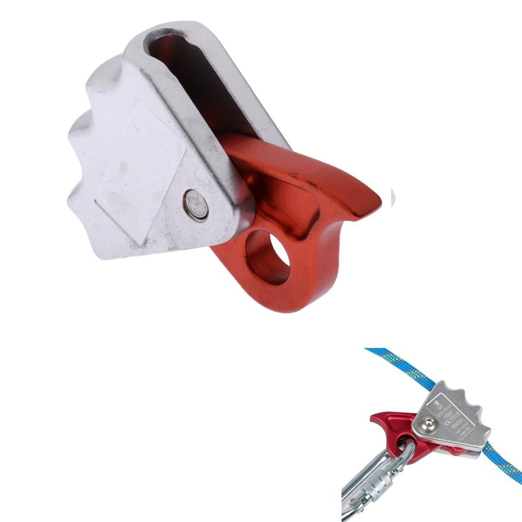 15KN Safety Outdoor Rock Climbing Tree Arborist Caving Rescue Fall Protection Gear Equipment Rope Grab Protecta for 9-12mm Rope, Outdoor Sports