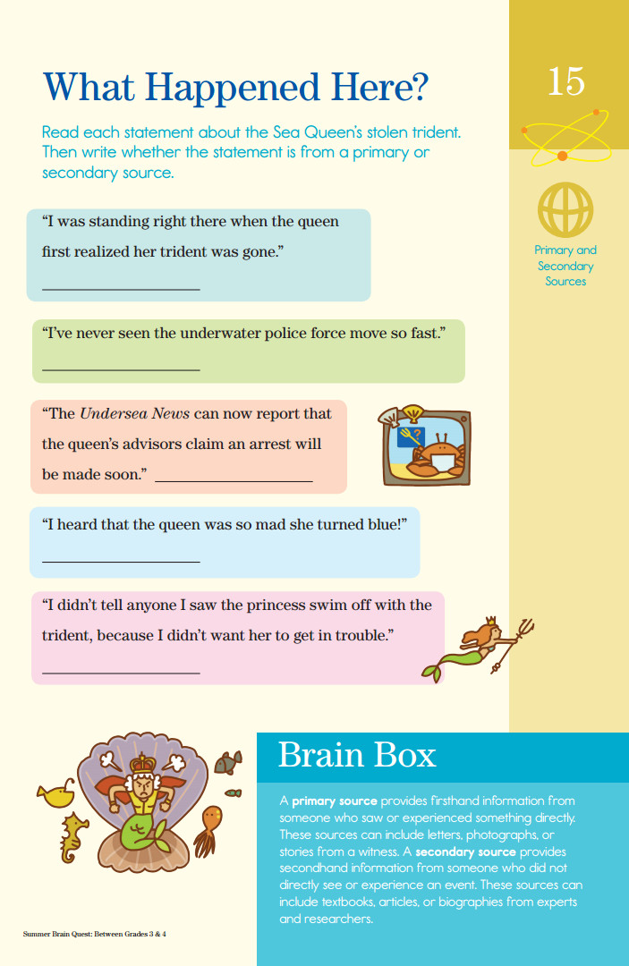 Sách: Summer brain quest - sách tham khảo cấp 1 ( Bộ 5 cuốn )