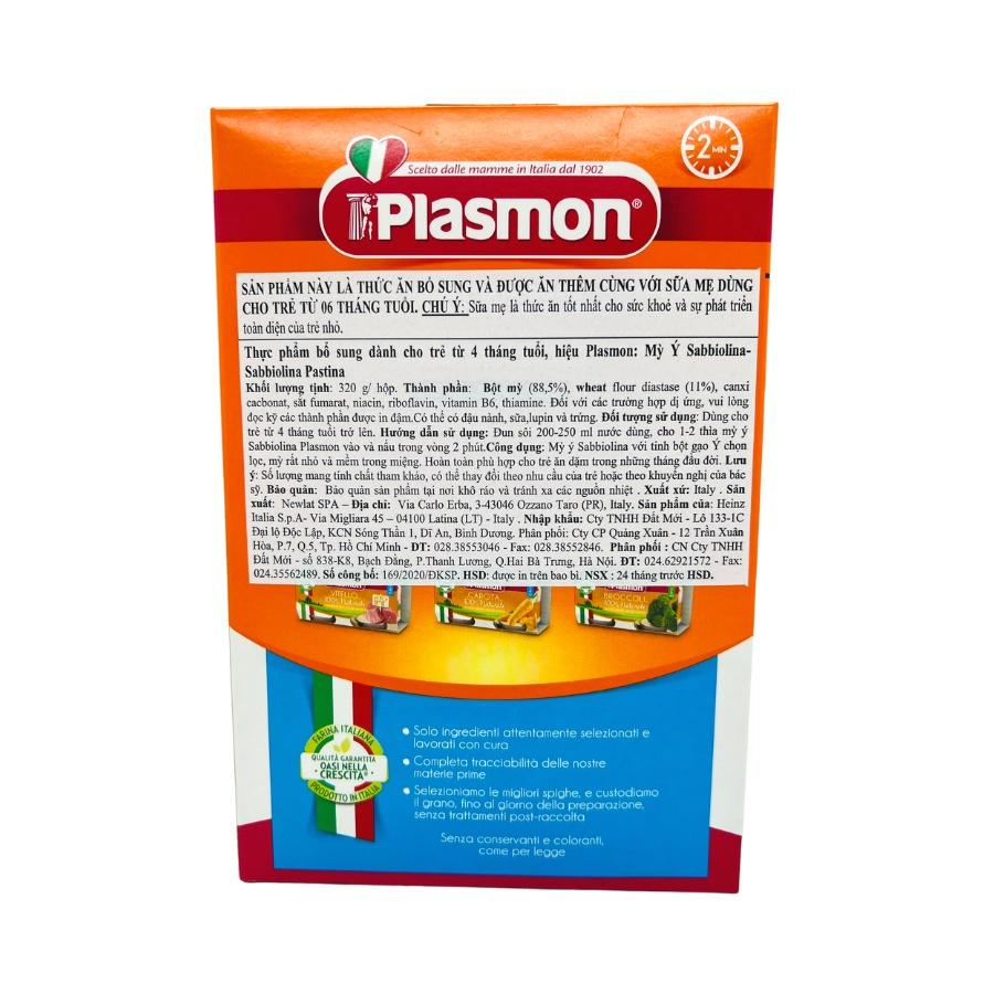 Hộp Nui Mì Ý Sabbiolina Plasmon 320g