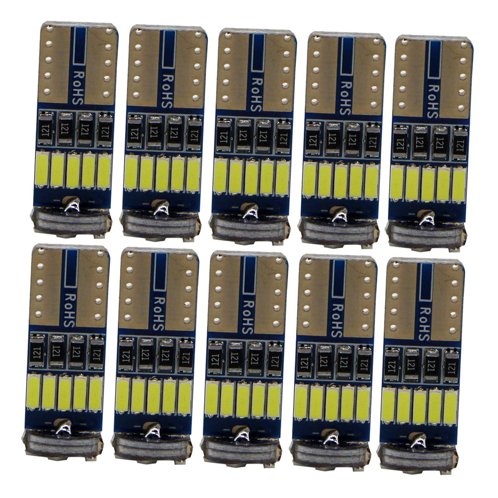 10x Car Interior Dome Light Bulbs LED Low Power Consumption Easy to Install