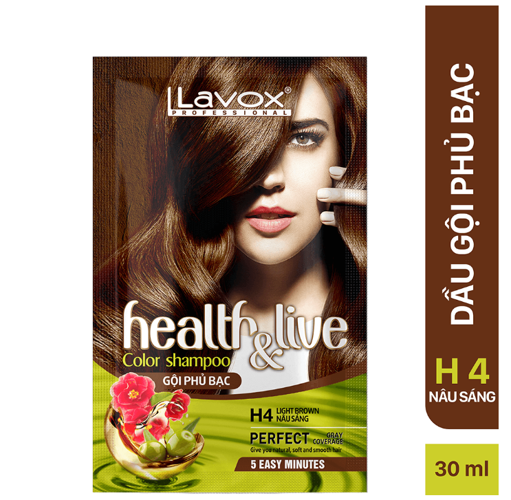 Combo 5 Gói Gội Phủ Bạc Siêu Dưỡng Health&amp;Live Lavox