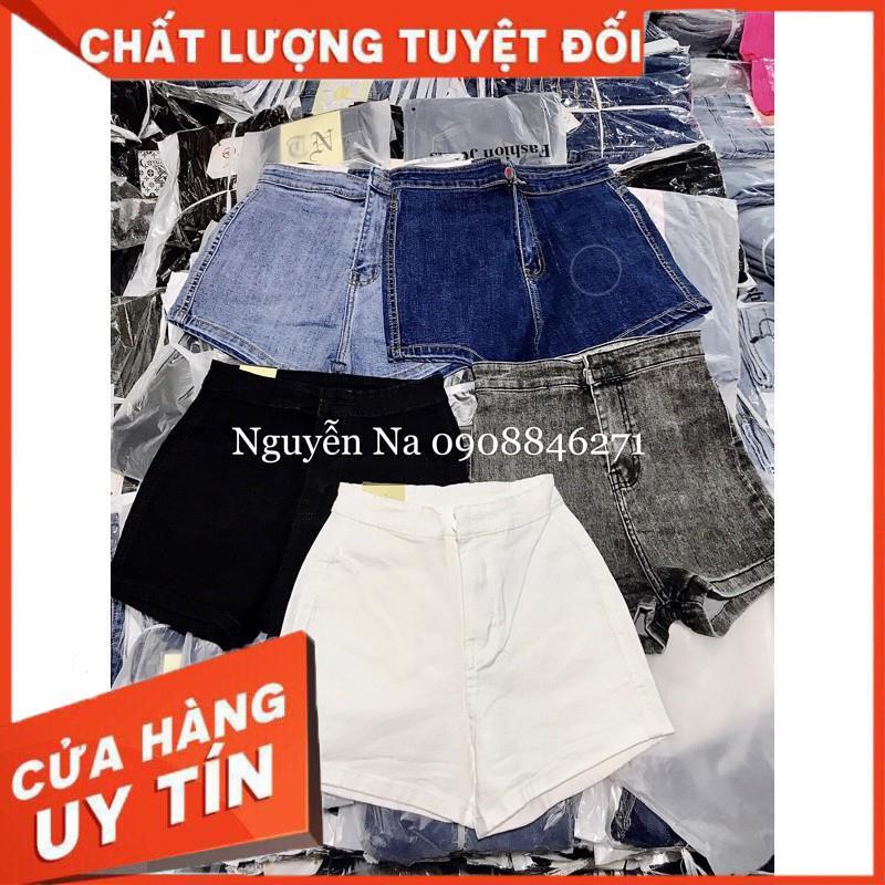 QUẦN SHORT JEANS ÔM LƯNG SIÊU CAO KO TÚI- ảnh thật shop chụp