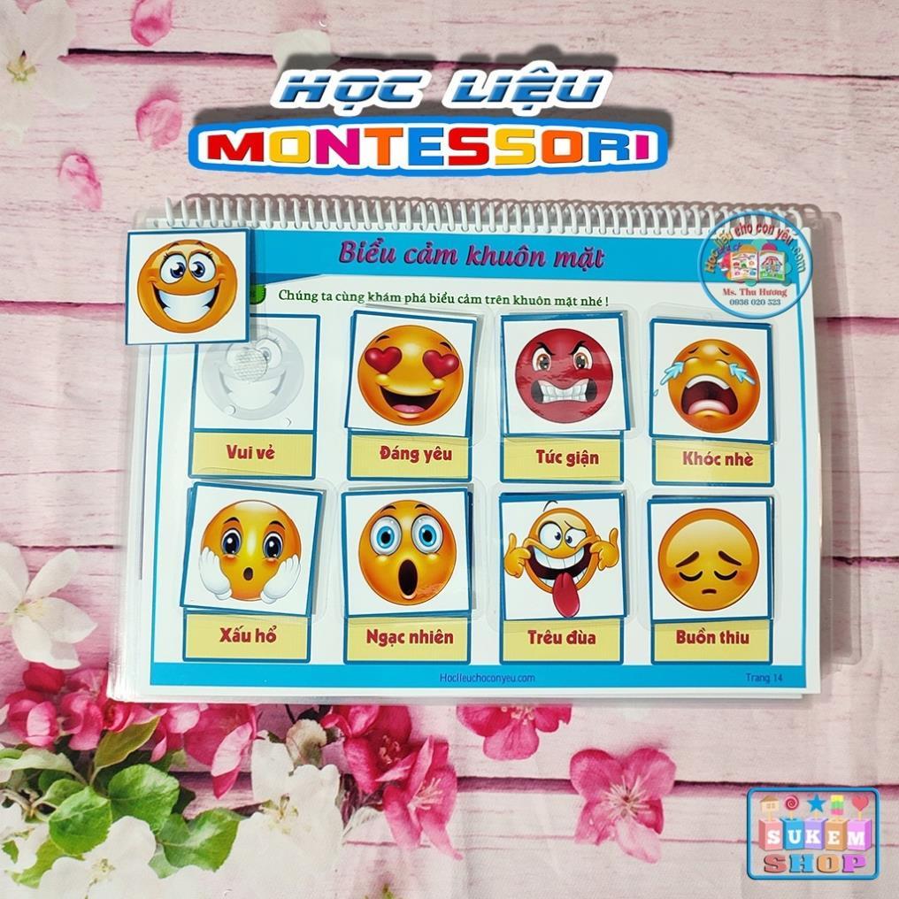 Bộ học liêu siêu xinh Montessori cho bé từ 1-3 tuổi, học liệu tương tác giúp bé nhận biết sớm