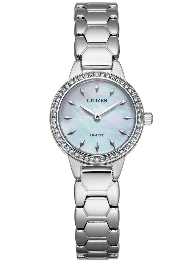 Đồng Hồ Nữ Citizen Đính Đá Swarovski Dây Thép Không Gỉ EZ7010-56D - Mặt Xà Cừ