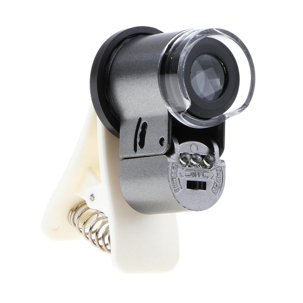 65X  Phones Camera Optical LED &  Clip   Micro Lens
