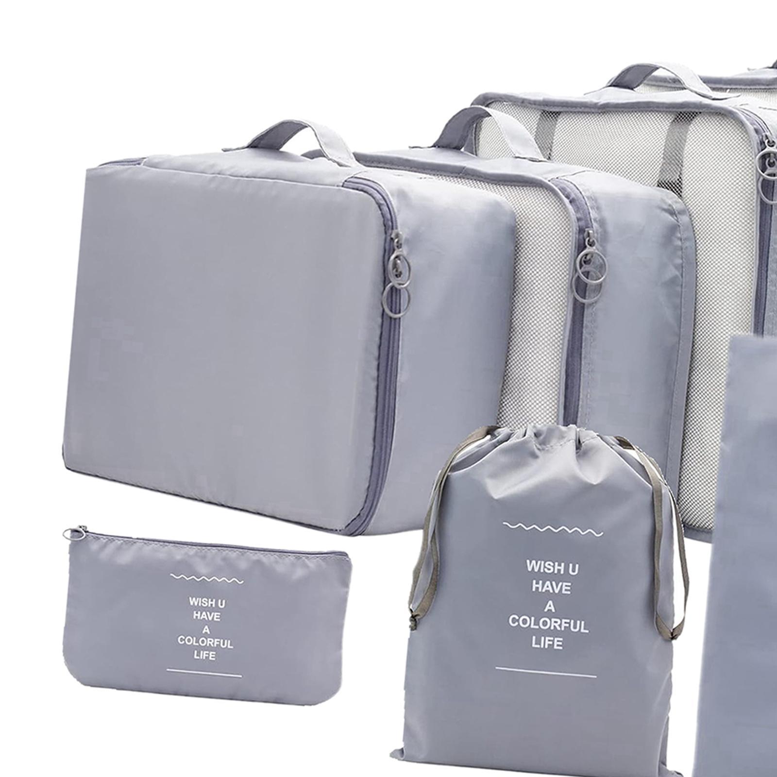 7 Pieces Portable Packing Cubes Travel Organizers for Travel Cosmetics Shoes