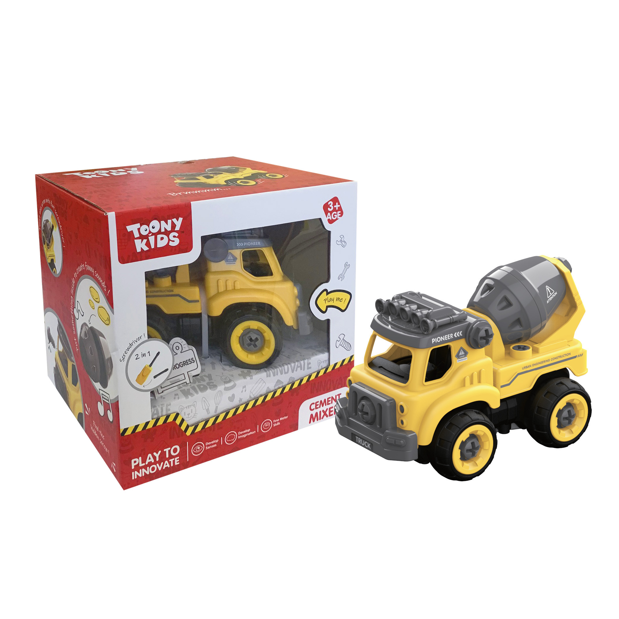 Đồ Chơi Xe Bồn Có Âm Thanh TOONYKIDS Cho Bé - Cement Mixer TN151