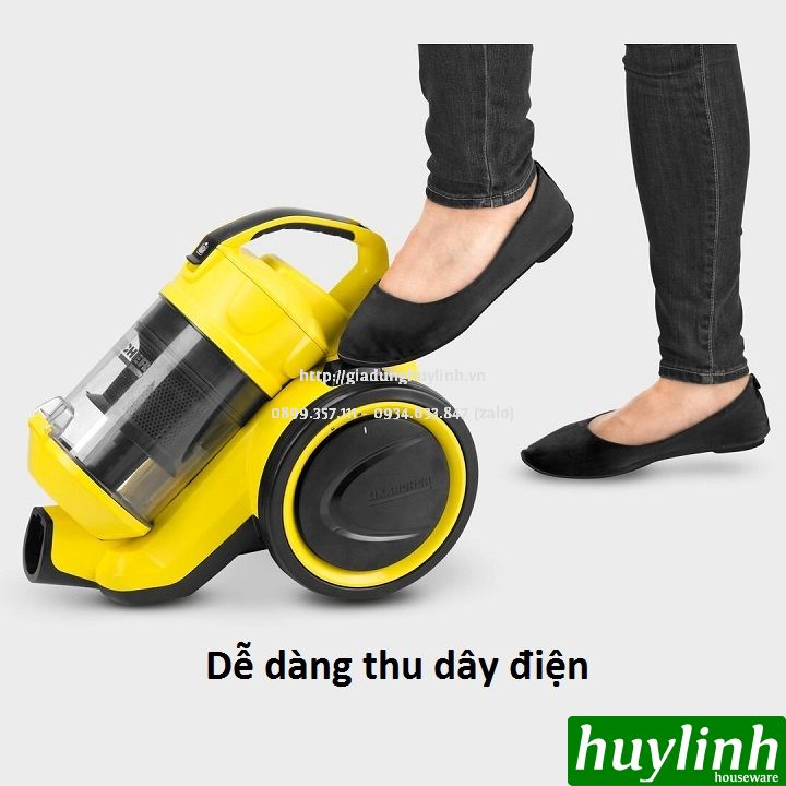 Máy hút bụi gia đình Karcher VC3 Plus *KAP - 1100W - Hàng chính hãng - Lọc Hepa 2