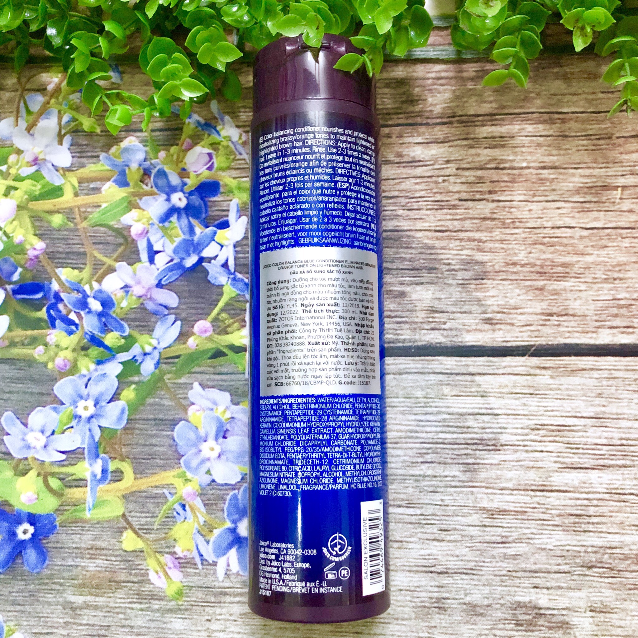 DẦU GỘI XẢ JOICO COLOR BALNCE BLUE TĂNG CƯỜNG ÁNH XANH VÀ KHỬ ÁNH CAM 300ML