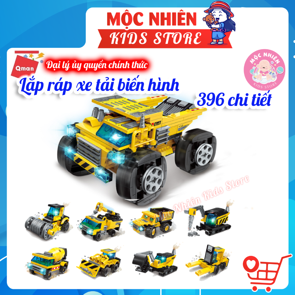 Đồ chơi xếp hình lắp ráp lego Qman 1806: Xe tải hạng nặng (396 mảnh ghép)