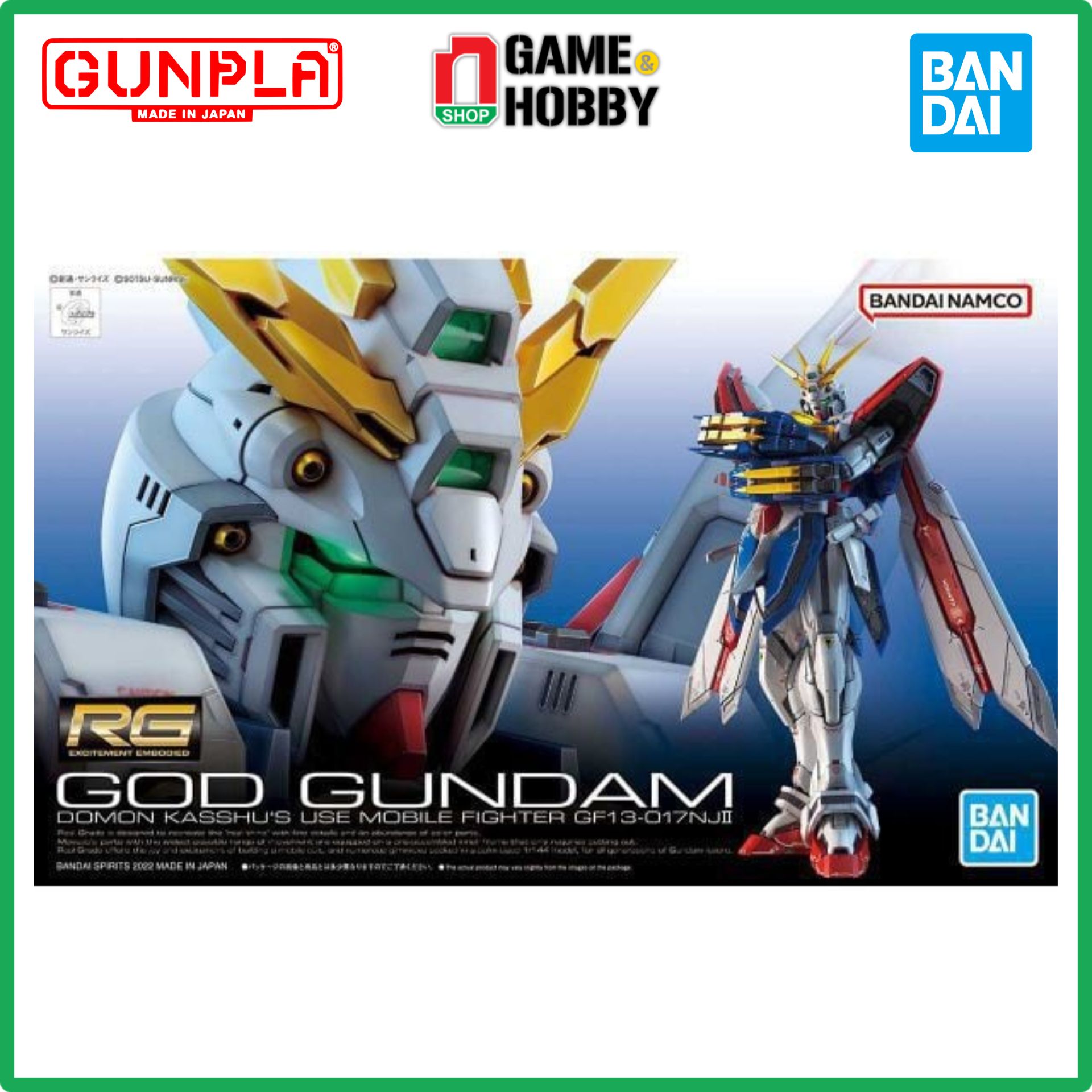 Mô Hình Lắp Ráp GF13-017NJ II GOD GUNDAM - RG 1/144 - MÔ HÌNH CHÍNH HÃNG BANDAI