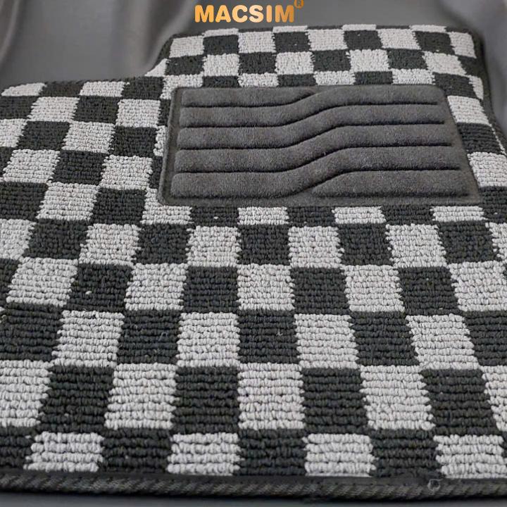 Thảm Lót Sàn 2 Lớp TPE Macsim Veloz / Avanza Chuẩn Form, Bền, Không Mùi ( dệt thô caro 2 lớp sd3 ct)