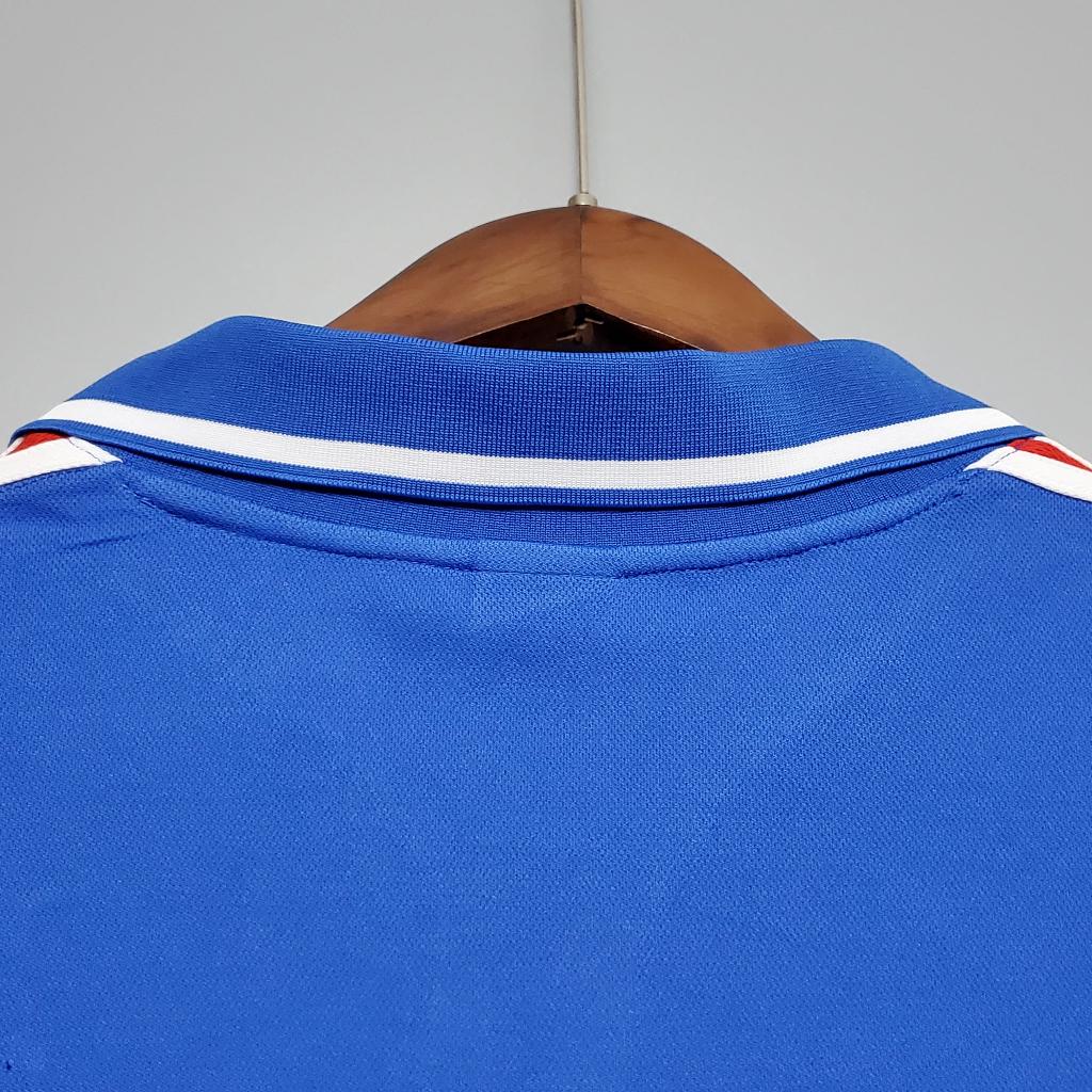 Áo Bóng Đá Retro Tuyển Pháp 2000 - Sân Nhà bản cao cấp vải Cotton Polyester