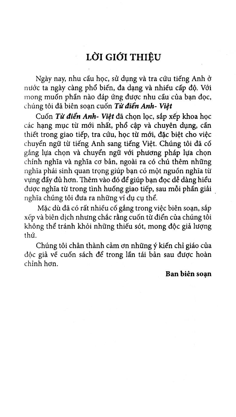 Từ Điển Anh Việt 65.000 Từ