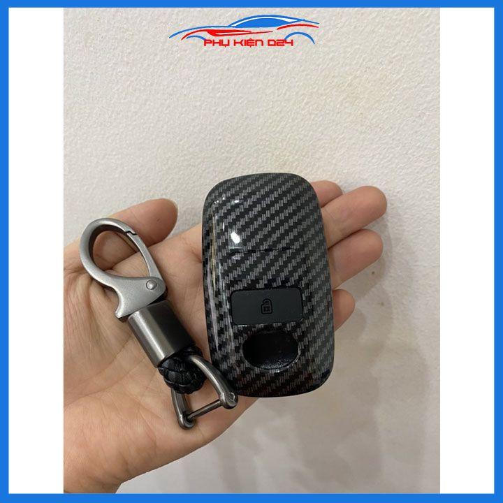 Ốp khóa cacbon Avaza 2021-2023 kèm móc khóa