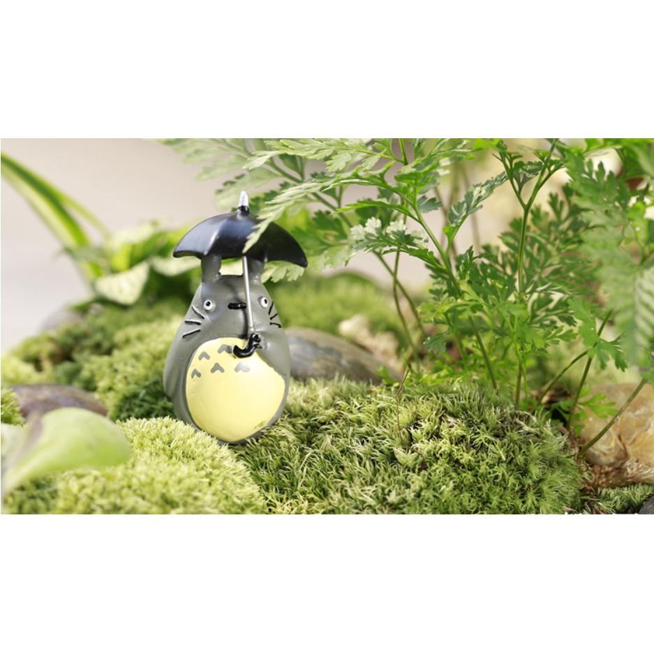 Mô hình Totoro cầm ô cho các bạn làm móc khóa, đồ DIY, trang trí tiểu cảnh