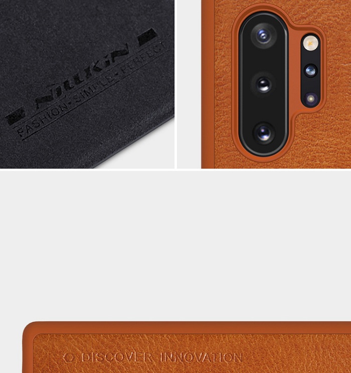 Bao da  chính hãng Nillkin QIN dành cho SamSung Galaxy Note 10+ Plus
