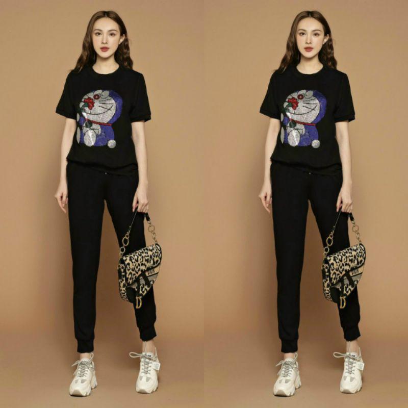 Đồ bộ nữ in họa tiết doremon siêu xinh