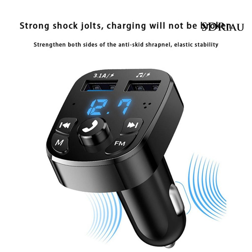 Bộ Sạc Ô Tô Hỗ Trợ Nghe Nhạc Mp3 Kết Nối Bluetooth 5.0 Kèm Phụ Kiện Chất Lượng Cao